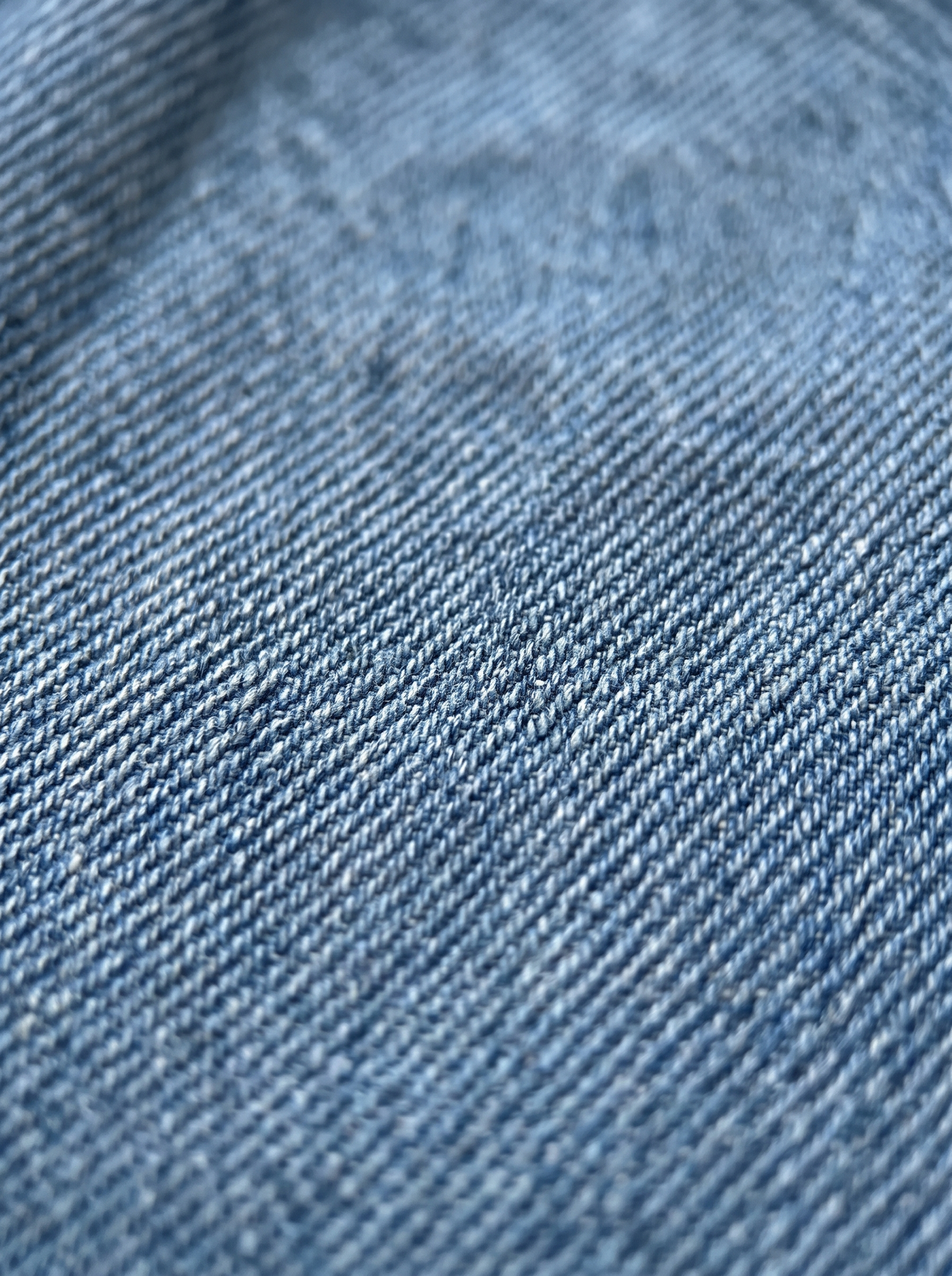 The Light Wash Wide — fabric texture macro, woven cotton denim weave