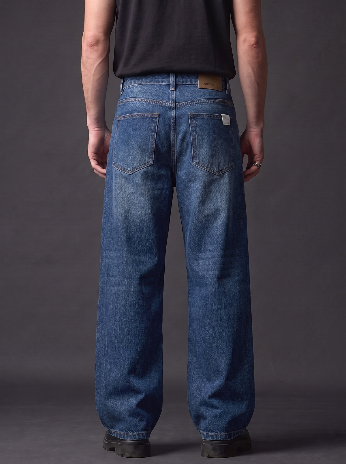 The Deep Baggy — back — deep indigo baggy men's jeans