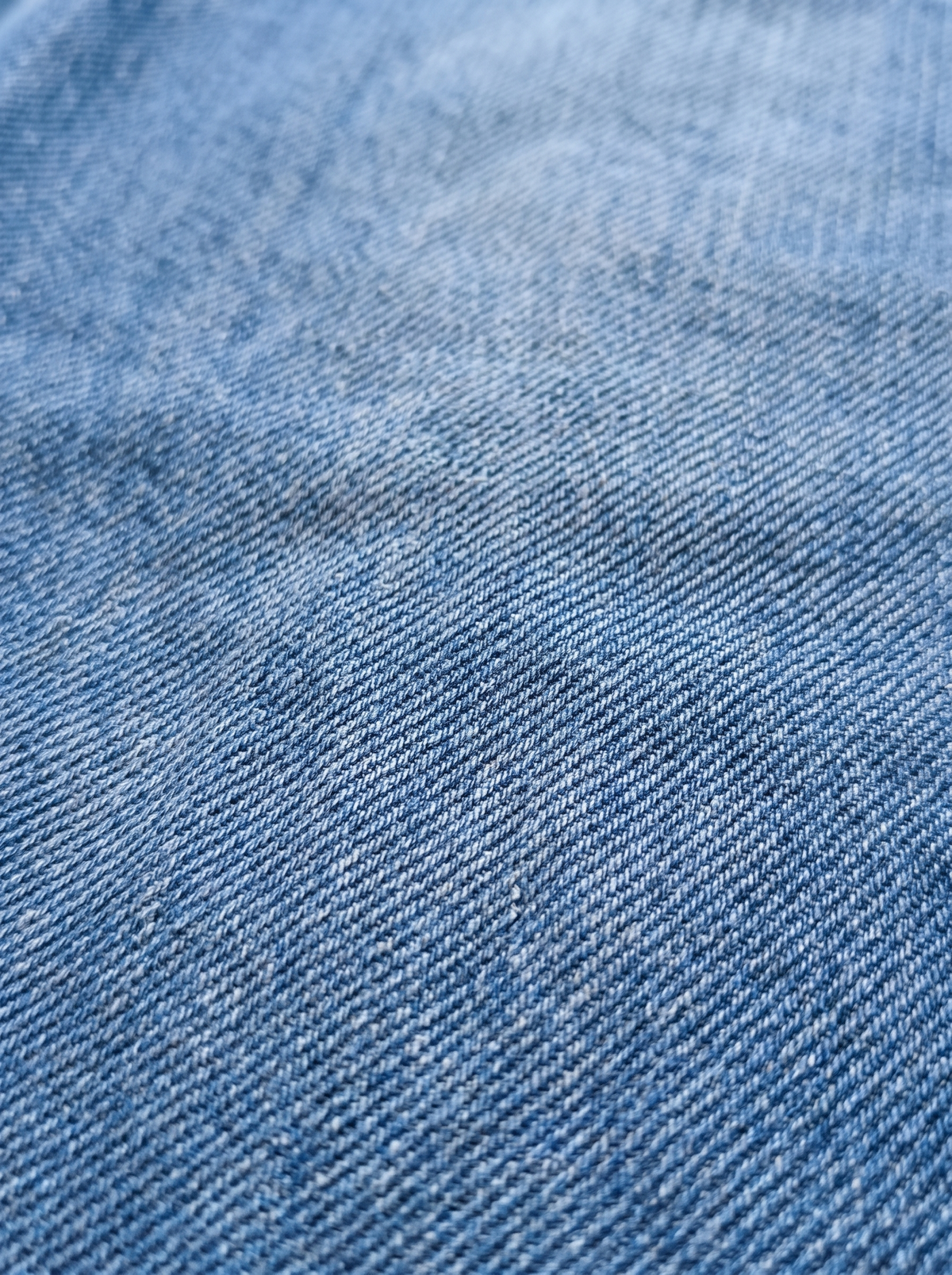 The Wide Raw — close-up detail, vintage indigo wash